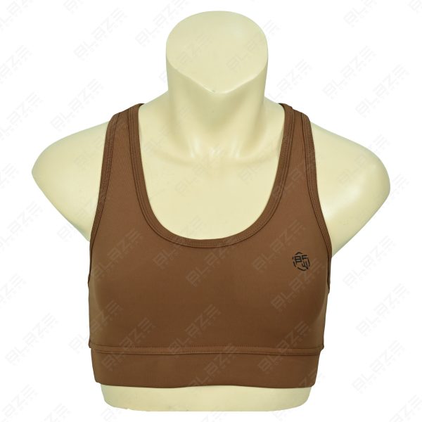 Blaze Fitness Wear Sports Bra - Ultimate Comfort , High Support for Active Lifestyles - Coffee - BFW-SB-0606 - Image 3