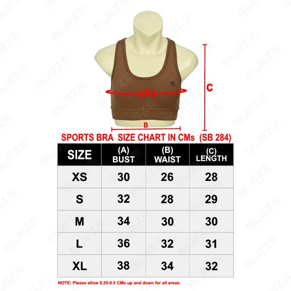 Blaze Fitness Wear Sports Bra - Ultimate Comfort , High Support for Active Lifestyles - Coffee - BFW-SB-0606 - Image 9