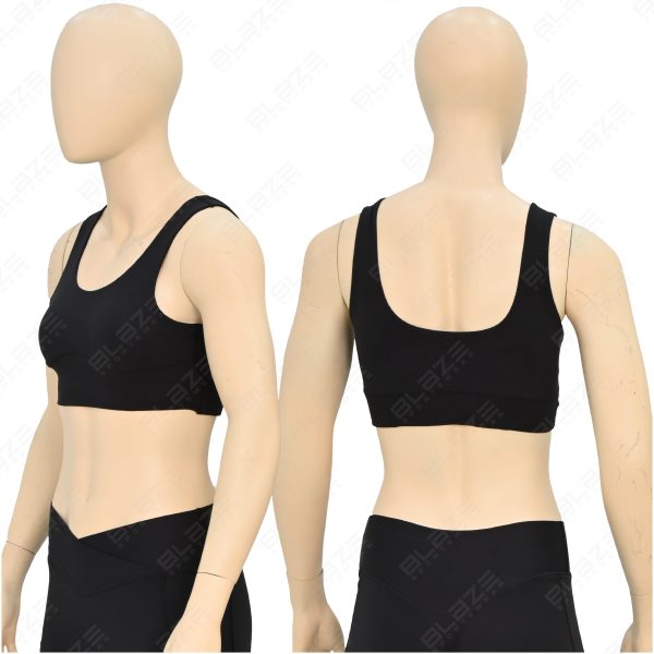 Blaze Fitness Wear Sports Bra - Ultimate Comfort , High Support for Active Lifestyles - Black - BFW-SB-0627