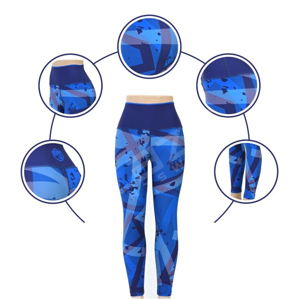 Blaze Fitness Wear Sublimation Legging - Bold Designs & Premium Comfort - Dark Blue - BFW-SL-0712 - Image 5