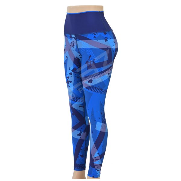 Blaze Fitness Wear Sublimation Legging - Bold Designs & Premium Comfort - Dark Blue - BFW-SL-0712