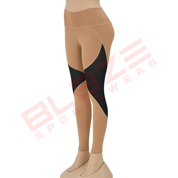 Blaze Fitness Wear Cut & Sew Legging - Premium Fit & Comfort - Brown - BFW-CSL-0821 - Image 2