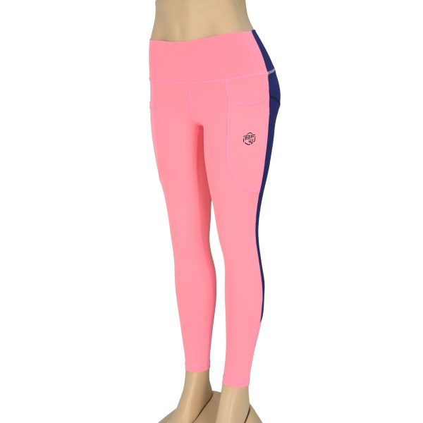 Blaze Fitness Wear Cut & Sew Legging - Premium Fit & Comfort - Pink/Navy Blue - BFW-CSL-0820 - Image 2