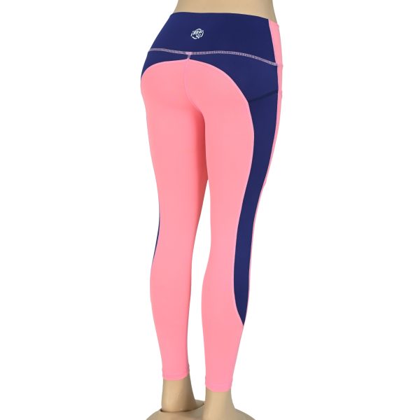 Blaze Fitness Wear Cut & Sew Legging - Premium Fit & Comfort - Pink/Navy Blue - BFW-CSL-0820 - Image 4